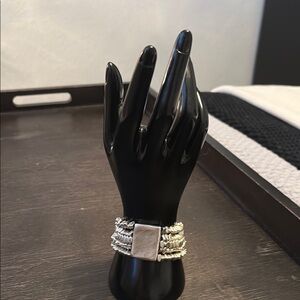 Modern Silver Stacked Bracelets Jewelry